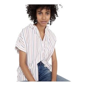 Madewell Central Shirt in Sadie Stripes/Oversized